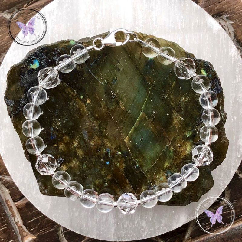 Clear Quartz Facet Feature Bracelet